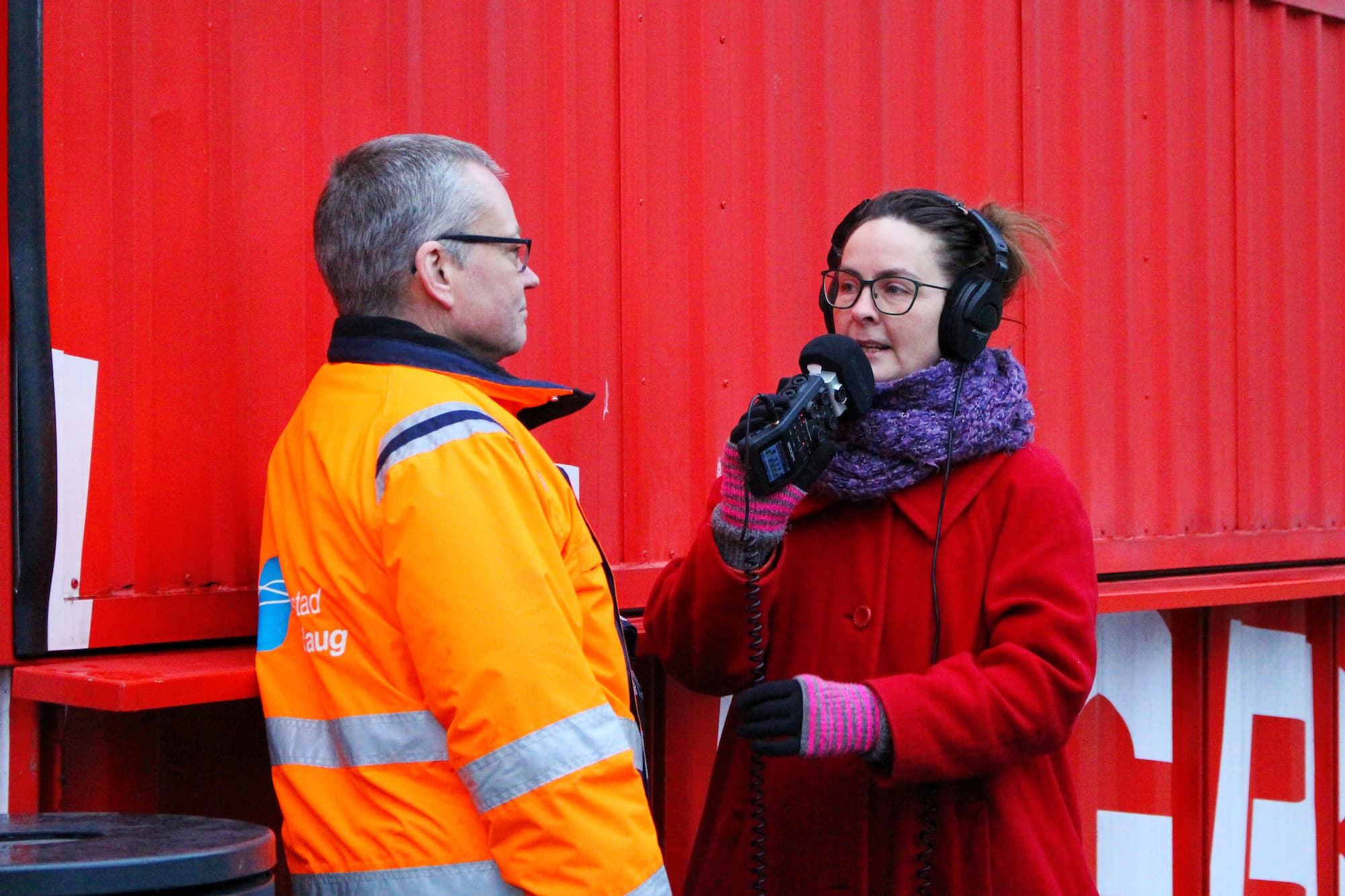Majken Astrup interviewer Vandlaugets driftsleder Kim Jansen til podcast om Ørestad.
