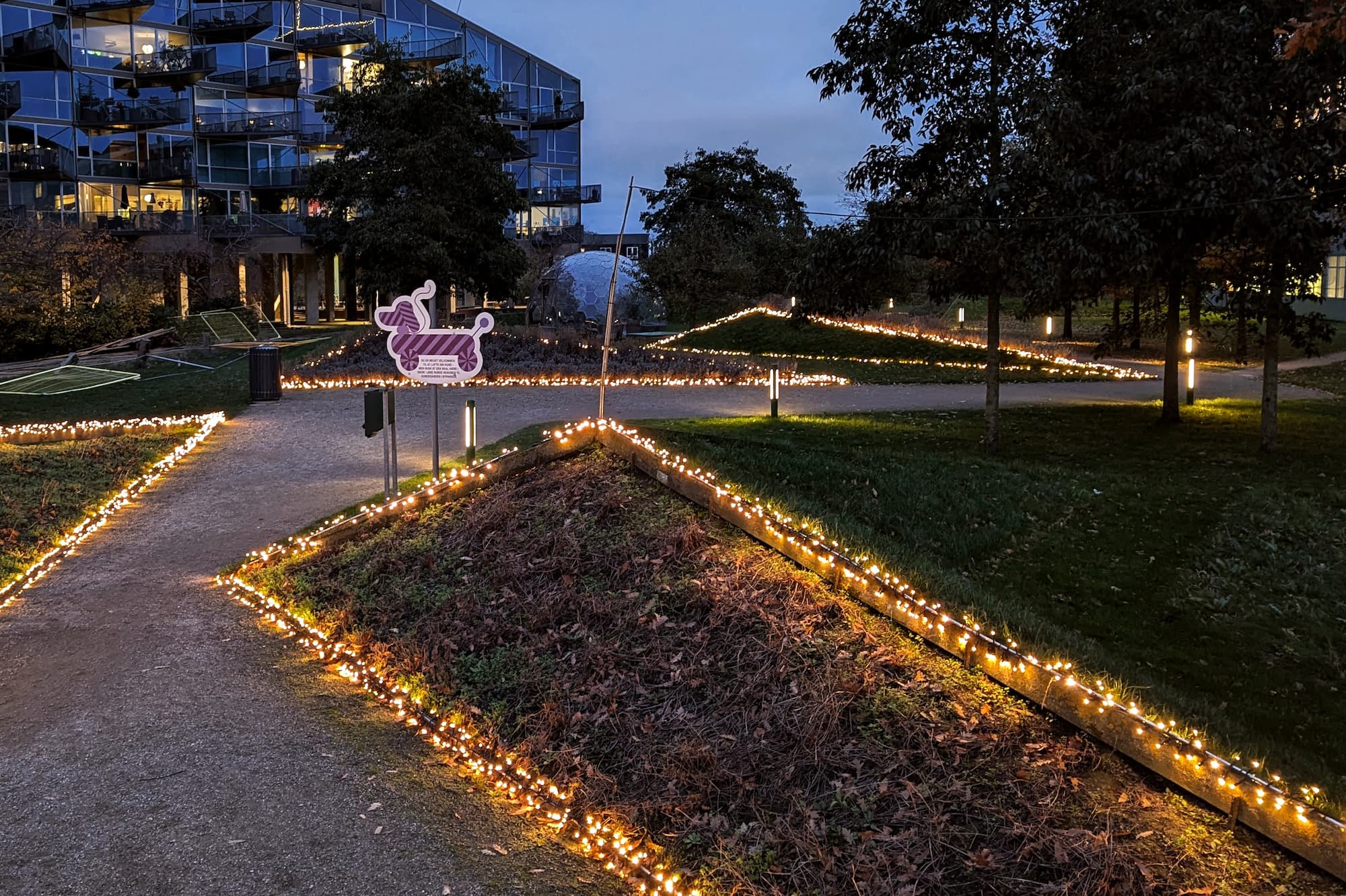 Julelys i Prismehaven.