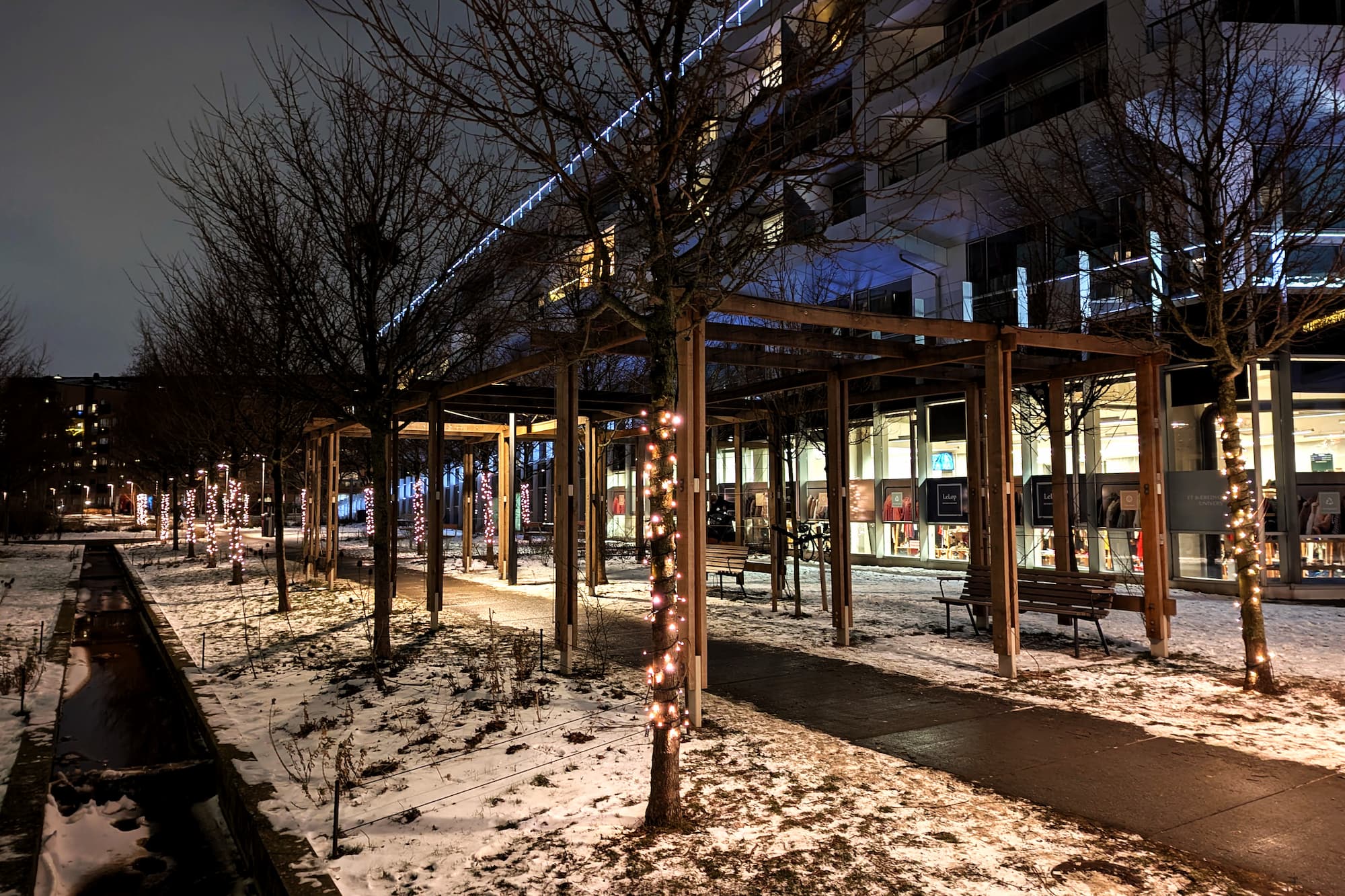 Vinterlys i Parkrummet ved LeLop.