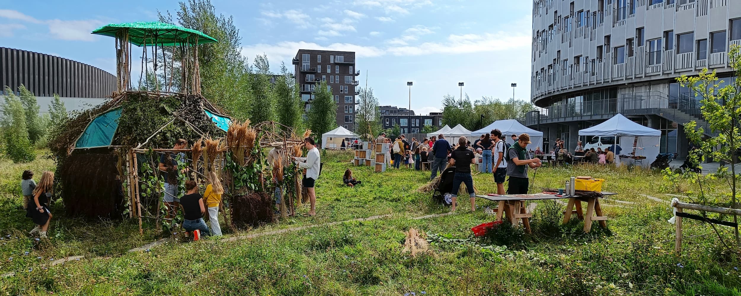 Naturdag på Byfælleden i Ørestad Arenakvarter. Byfælleden ligger mellem Royal Arena og Kalvebod Fælled Skole.