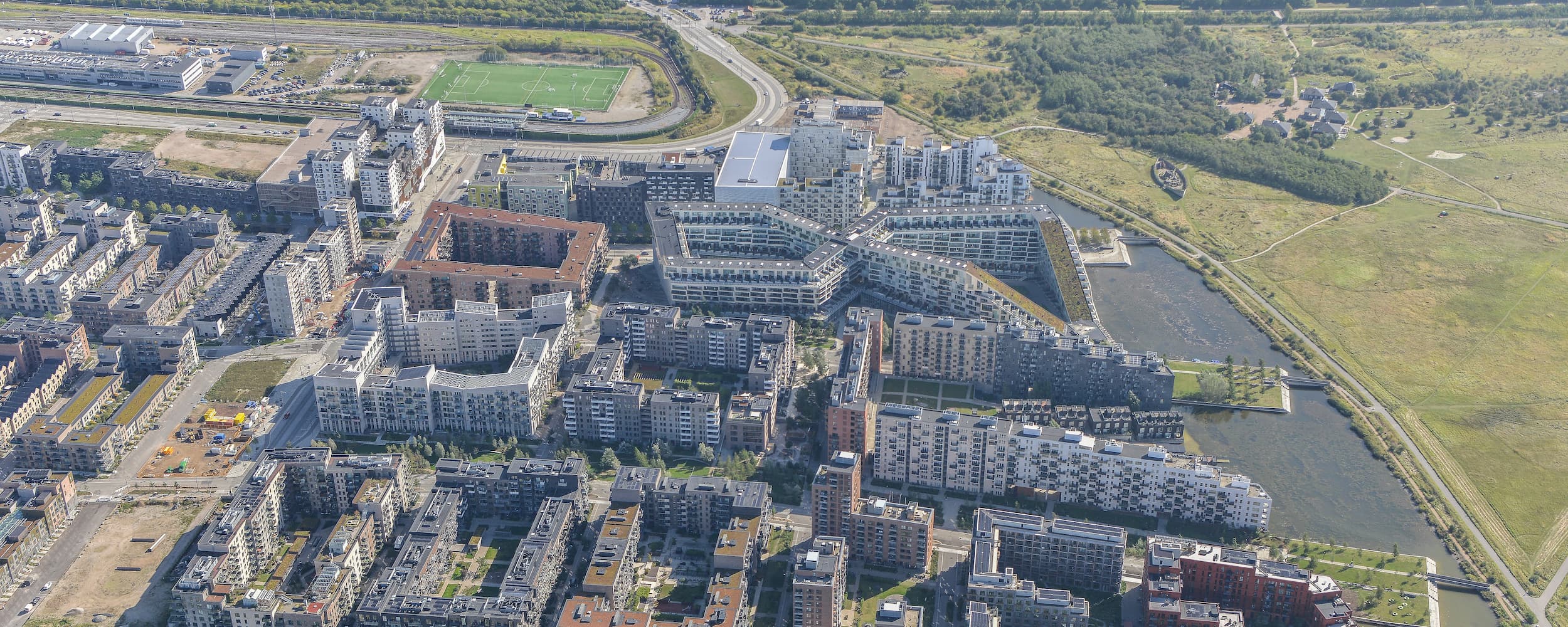 Luftfoto af Ørestad Syd i 2025. Foto: By & Havn