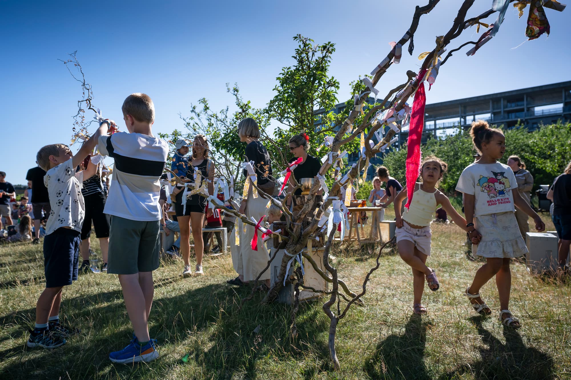 Grundejerforeningens samarbejdspartner Bybi havde en workshop med, hvor man kunne sende et ønske til bierne.